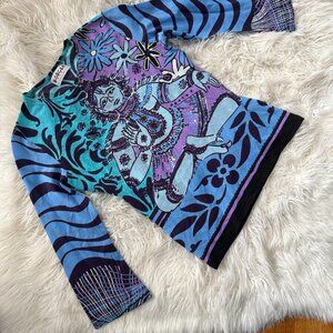 Vintage 1990's Morgan 3/4 Sleeve vintage 90's Buddha Top 3/4 Bell Sleeve